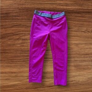 Athleta Womens Dobby Be Free Knicker Capri Leggings 54023 hot Pink Stretch M